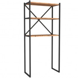 Έπιπλο Πλυντηρίου Mindy 0212627 66x34x160cm Black-Oak OAK-BLACK