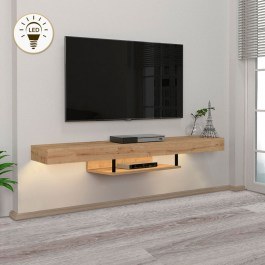 Wall TV Furniture With Led Light Albares 0228145 150x29,6x22cm Oak OAK