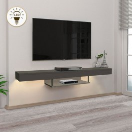 Wall TV Furniture With Led Light Albares 0228148 150x29,6x22cm Anthracite ANTHRACITE