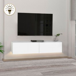 Wall TV Furniture With Led Light Aristo 0228126 135x31,6x25cm White WHITE