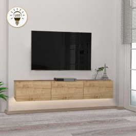 Wall TV Furniture With Led Light Damla 0228122 180x29,5x29,5cm Oak OAK