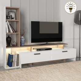 TV Composition With Led Light Simal 0228201 168,2x31,3x120cm Cordoba-White WHITE
