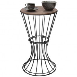 Side Table Girene 0216778 D32x58cm Black-Walnut WALNUT