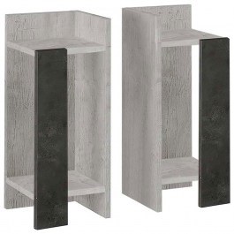 Bedside Tables Elos (Set 2Pcs) 0214118 25x27x60cm Antique White-Grey WHITE-GREY