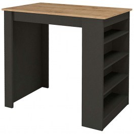 Stand-Bar Table Monaco 0228197 120x51,6x101,8cm Anthracite-Oak ANTHRACITE-OAK