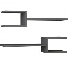 Wall Shelf Fork (Set 2Pcs) 0214135 75x19,5x18cm Anthracite ANTHRACITE