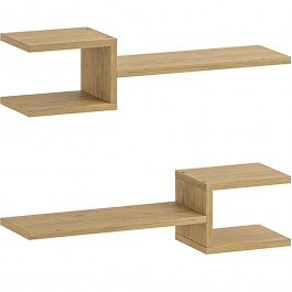 Wall Rack Fork (Set 2Pcs) 0241563 75x19,5x18cm Oak OAK
