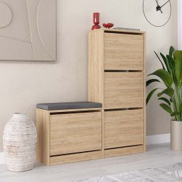 Shoe Rack Dude 0241556 104,8x26x118,5cm Natural Oak OAK