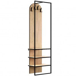 Έπιπλο Εισόδου Archy 0234827 53x31,7x180cm Oak-Black OAK-BLACK