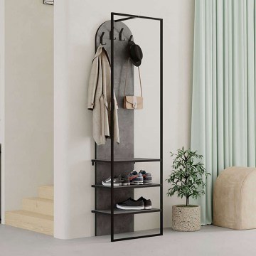 Entrance Furniture Archy 0234822 53x31,7x180cm Grey-Black