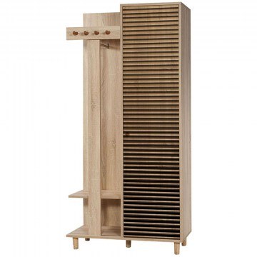 Entrance Furniture Soho 0234391 90x36x194cm Sonoma-Black