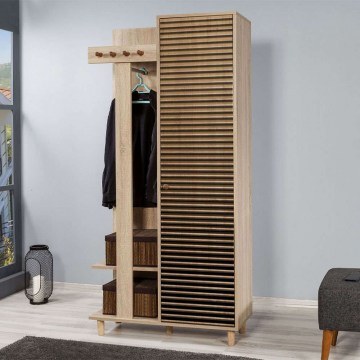 Entrance Furniture Soho 0234391 90x36x194cm Sonoma-Black