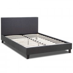 Κρεβάτι Flat (Για Στρώμα 140x190cm) 0228298 202x146x86cm Anthracite