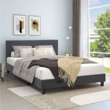Bed Flat (For Mattress 160x200cm) 0228296 212x166x86cm Anthracite