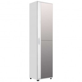 Shoe Cabinet - Closet With Mirror Visla 0229851 45x36x187cm White WHITE