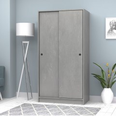 Closet Misra 0242244 2 Doors 94x52x182cm Grey Cement