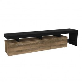 Έπιπλο Τηλεόρασης Acnes 0253767 220x40x52cm Black-Walnut BLACK-WALNUT