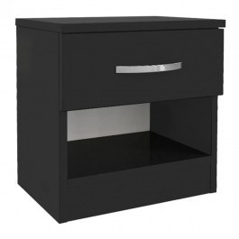 Bedside Table Lube 0253761 40x28,2x40cm Black BLACK