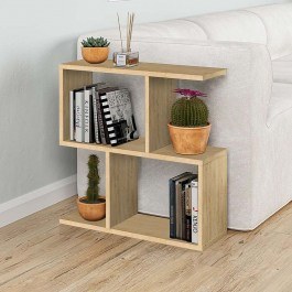 Side Table Homemania 0207546 60x20x60cm Natural Oak OAK