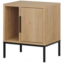Κομοδίνο Glynn 0249794 45x35x50cm Black-Oak OAK