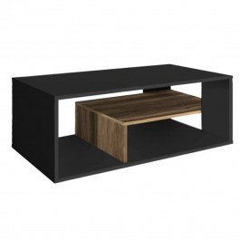 Τραπεζάκι Σαλονιού Abdera 0253763 110x60x42cm Black-Walnut BLACK-WALNUT