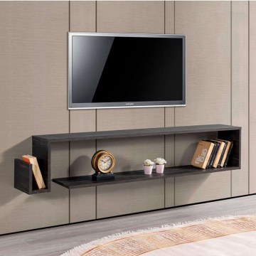 Wall Mounted TV Cabinet Regnar 0249140 168,6x25x31,8cm Black Rebab