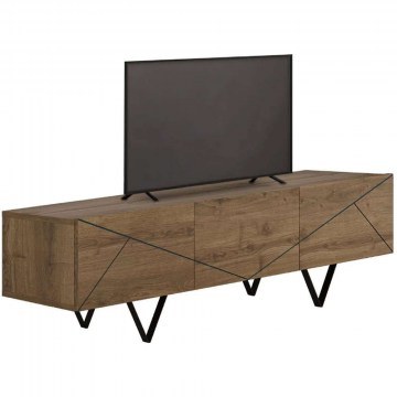 TV Cabinet Jakomen 0249804 160x36,8x43cm Light Walnut