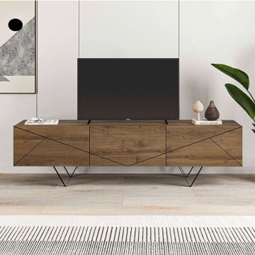 TV Cabinet Jakomen 0249804 160x36,8x43cm Light Walnut