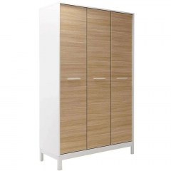 Ντουλάπα Τρίφυλλη London 0252878 120x52x202cm Oak-White