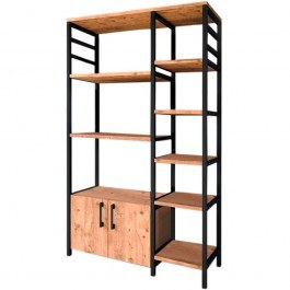 Rack Benito 0229995 83,6x30,2x140,7cm Pine-Black NATURAL