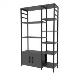 Shelving Unit Benito 0253726 83,6x30,2x140,7cm Black-Anthracite BLACK-ANTHRACITE