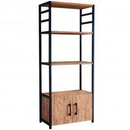 Rack Agero 0242238 56,1x30x138,3cm Pine Oak-Black OAK-BLACK