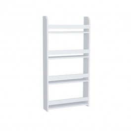 Children's Wall Bookshelf - Shelving Unit Montessori 0261824 60x15x120cm White WHITE