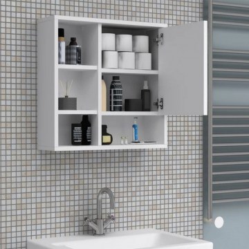 Bathroom Mirror With Cabinet Demo 0267107 60x17,5x60cm White