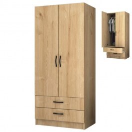 Ντουλάπα Δίφυλλη Ricardo 0253491 80x51,8x181cm Sonoma SONOMA