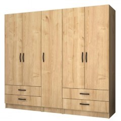 Ντουλάπα Πεντάφυλλη Ricardo 0257249 200x51,8x181cm Sonoma