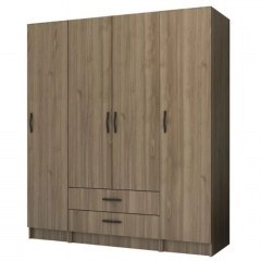 Ντουλάπα Τετράφυλλη Ricardo 0257263 160x51,8x181cm Walnut