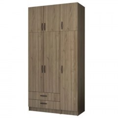 Three-Door Wardrobe With Loft Ricardo 0257184 120x51,8x240cm Walnut