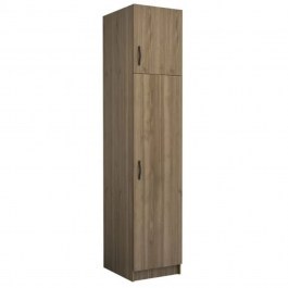 Single-Door Wardrobe With Loft Victoria 0260753 50x60x240cm Walnut WALNUT