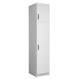Single-Door Wardrobe With Loft Victoria 0260751 50x60x240cm White WHITE