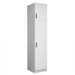Single-Door Wardrobe With Loft Victoria 0260751 50x60x240cm White