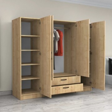 Four-Door Wardrobe Victoria 0260859 200x60x181cm Sonoma