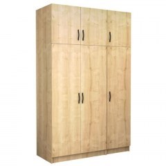Three-Door Wardrobe With Loft Victoria 0260764 150x60x240cm Sonoma