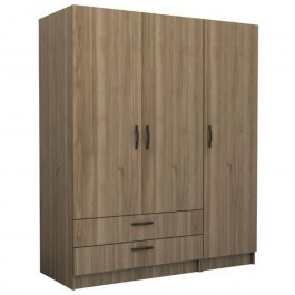 Ντουλάπα Τρίφυλλη Victoria 0260768 150x60x181cm Walnut WALNUT