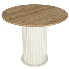 Τραπέζι Bohema 0265892 Φ90x77,7cm Ivory-Sepet Oak IVORY-OAK