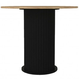 Τραπέζι Bohema 0276717 Φ90x77,7cm Black-Sepet Oak OAK-BLACK