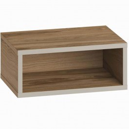 Κομοδίνο Επιτοίχιο Με Φως Led Brik 0279162 45x30x18cm Walnut-Sand WALNUT