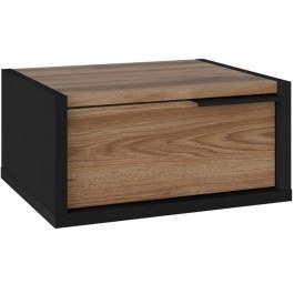 Κομοδίνο Επιτοίχιο Eco 0279161 40x33x18,5cm Black-Walnut BLACK-WALNUT