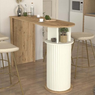 Bar Table Bohema 0270898 150x51,6x101,8cm Ivory-Oak
