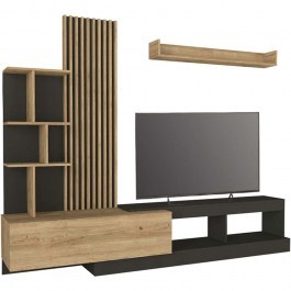TV Composition Vermont 0272365 240x40x192cm Anthracite-Oak ANTHRACITE-OAK